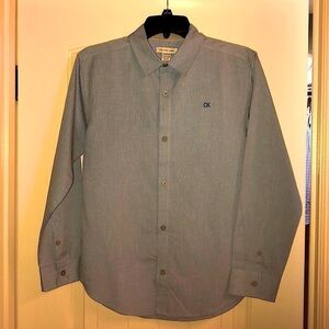 Calvin Klein Jeans Blue Chambray Button Down Shirt Size 14 16